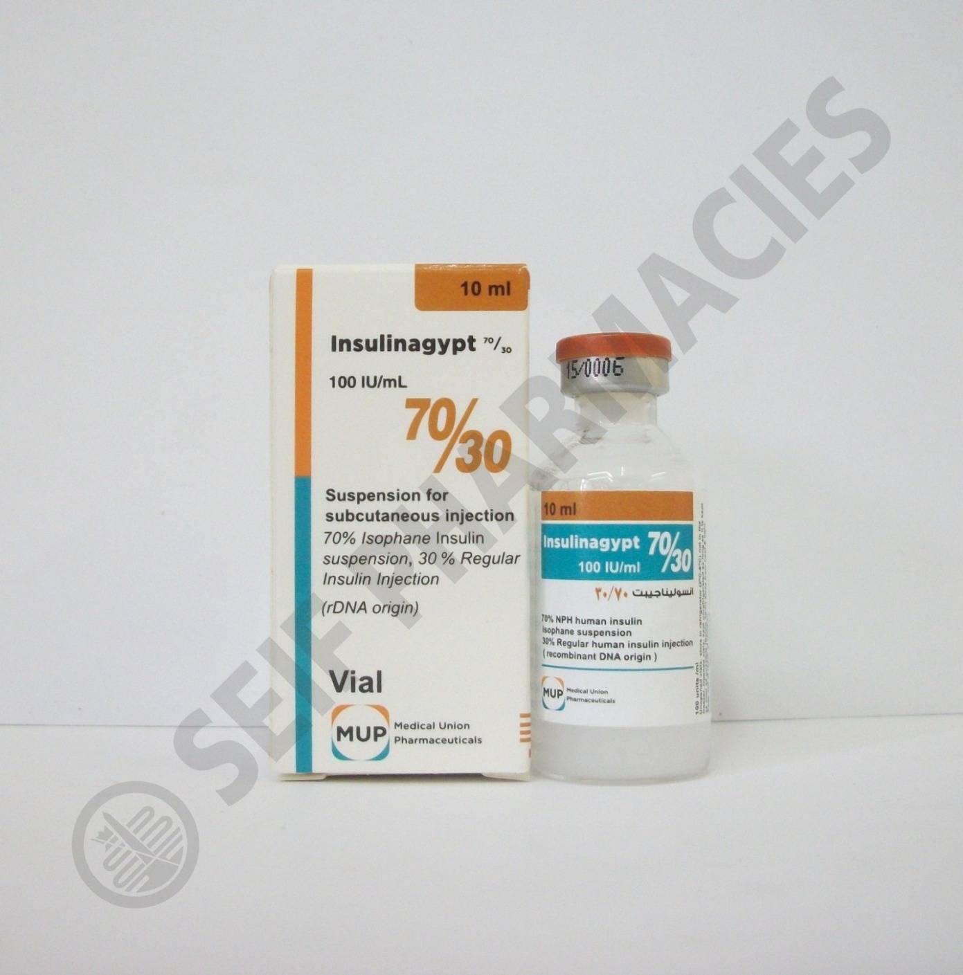 INSULINAGYPT 70/30 – 100 IU/ML (1 Vial, 10 mL)